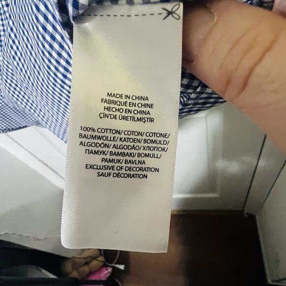 Ralph Lauren Men's Button Down Long Sleeve Shirt XLT Blue/WhteCheck Red Pony - Picture 7 of 13